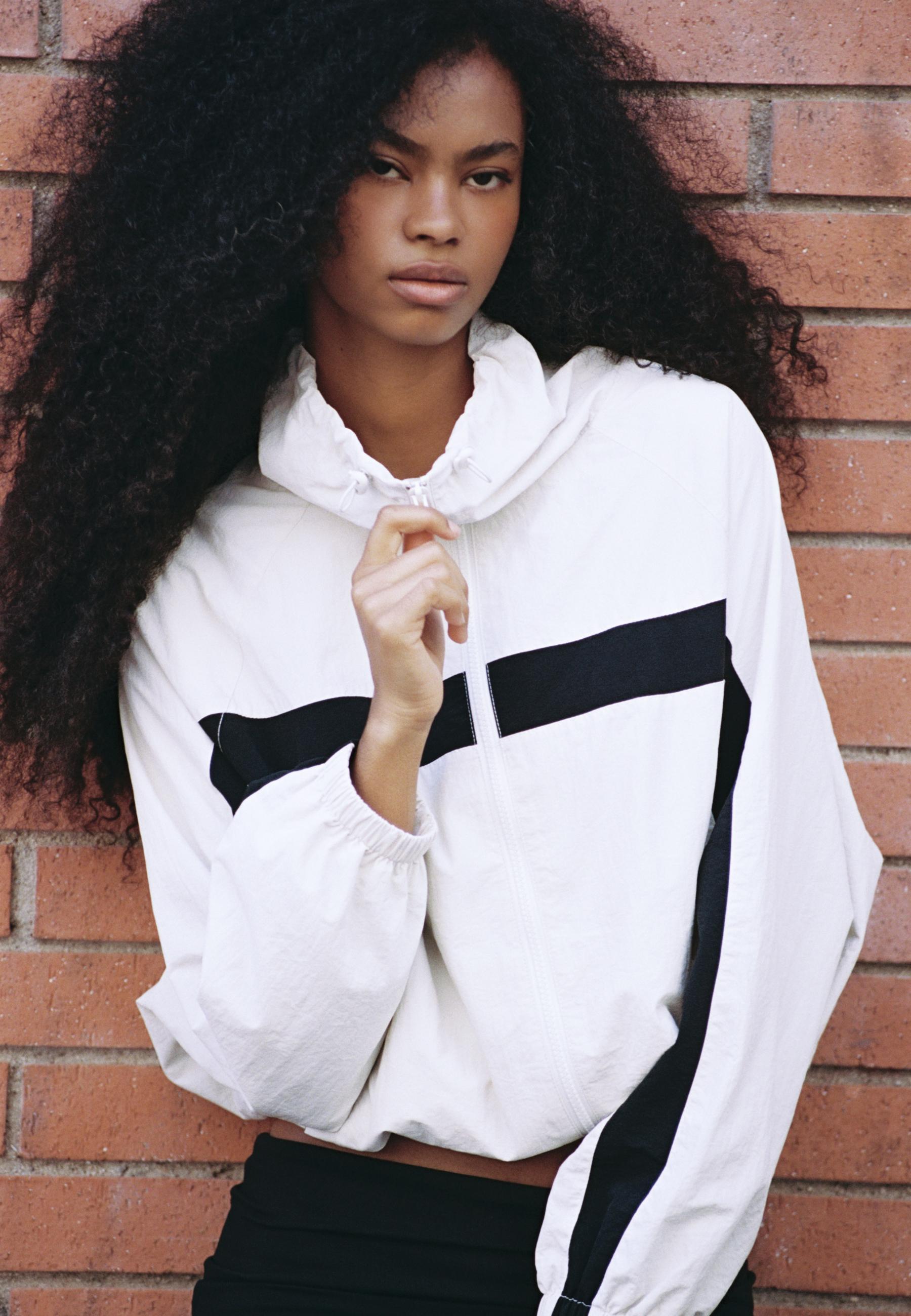 Technical windbreaker jacket — Black