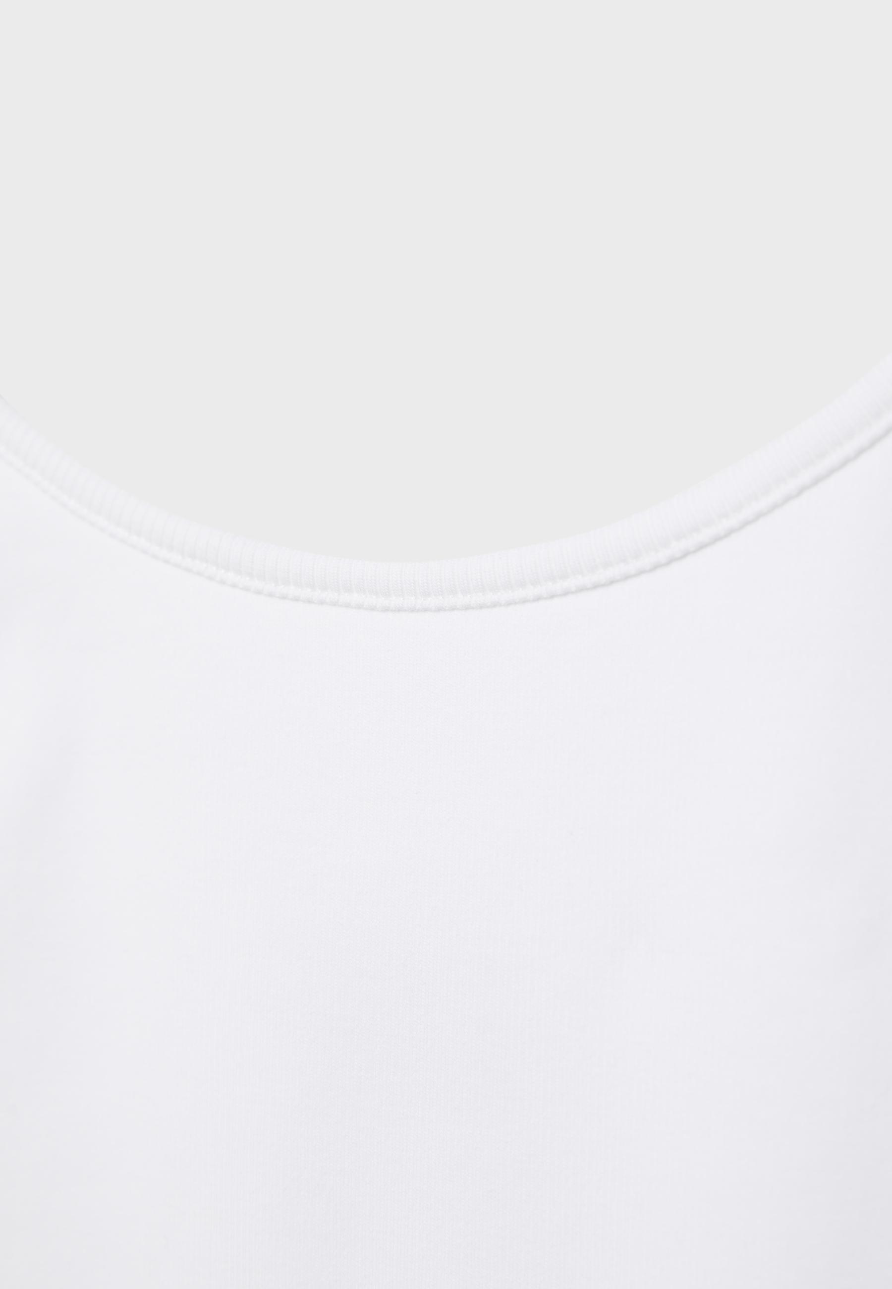 B07 Ribbed strap top — White
