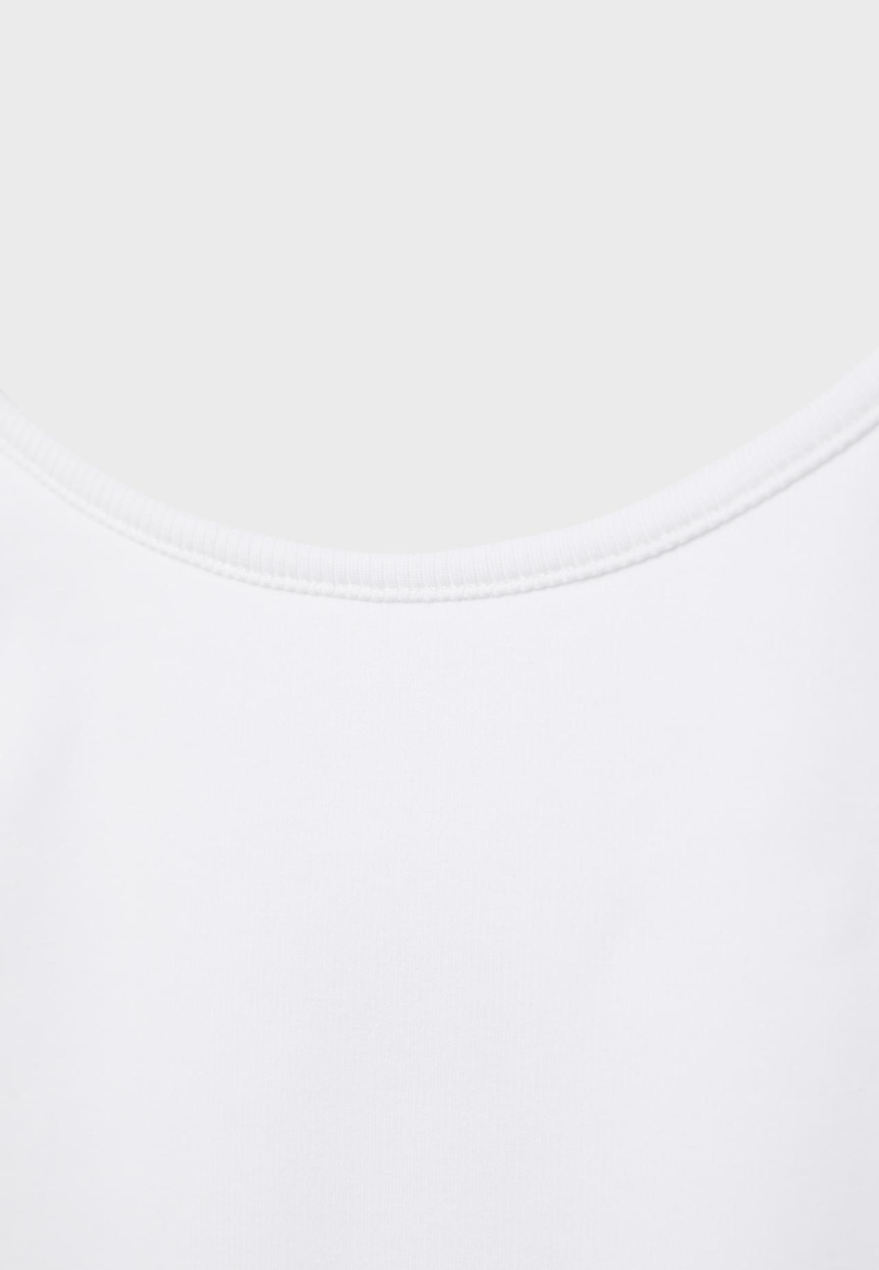 B07 Ribbed strappy top — White