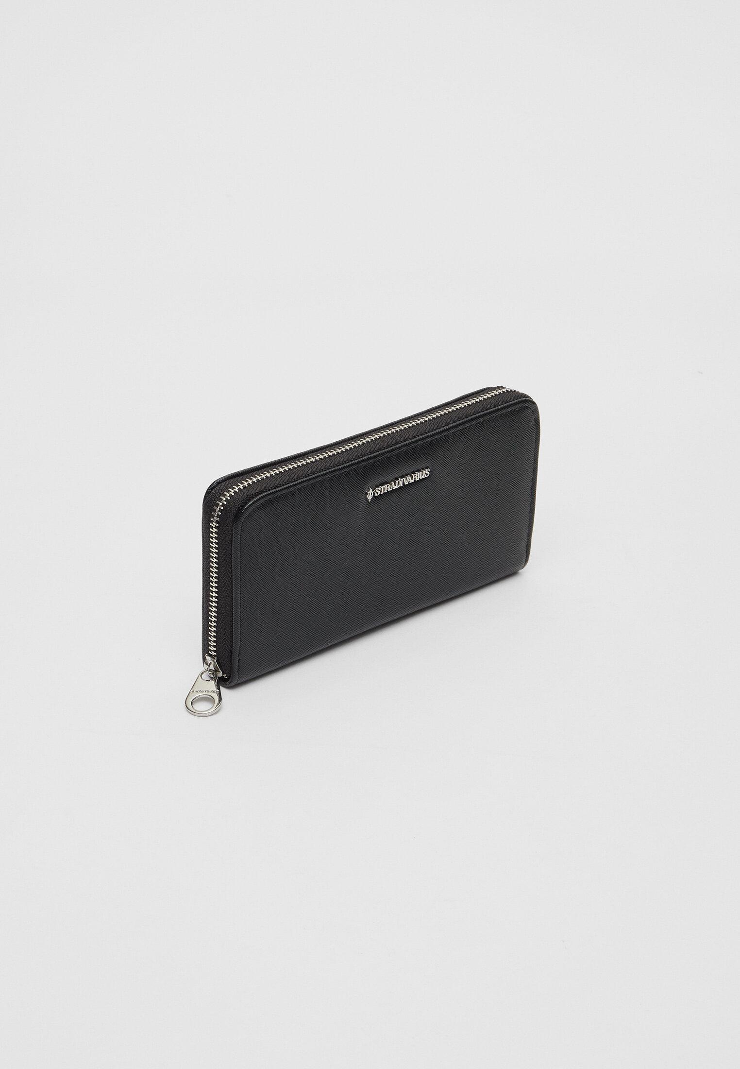 Basic wallet with zip — Black