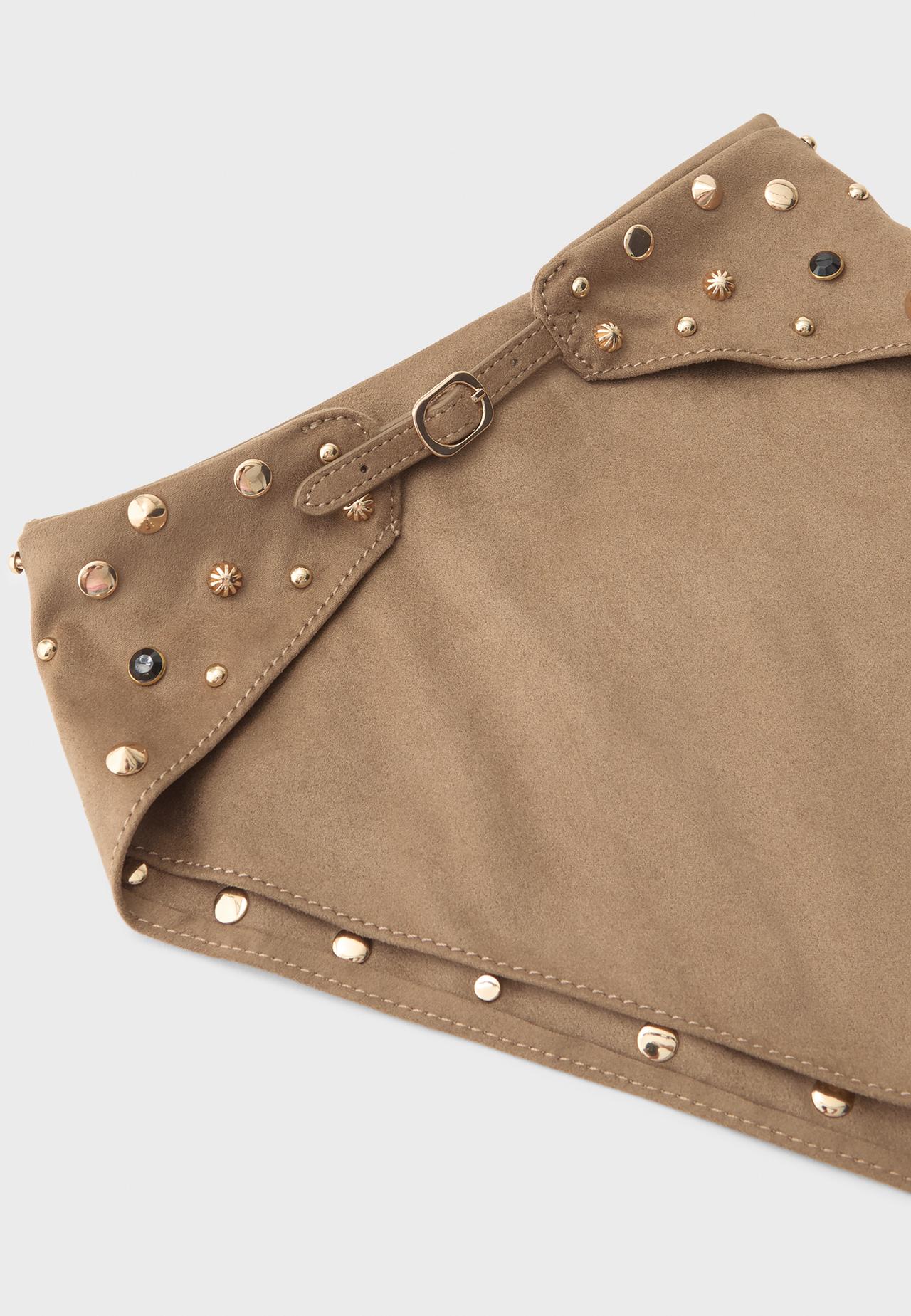 Studded bandana — Pale camel