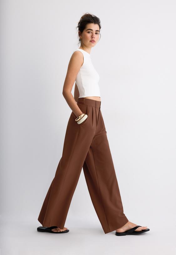 super wideleg adjustable trousers