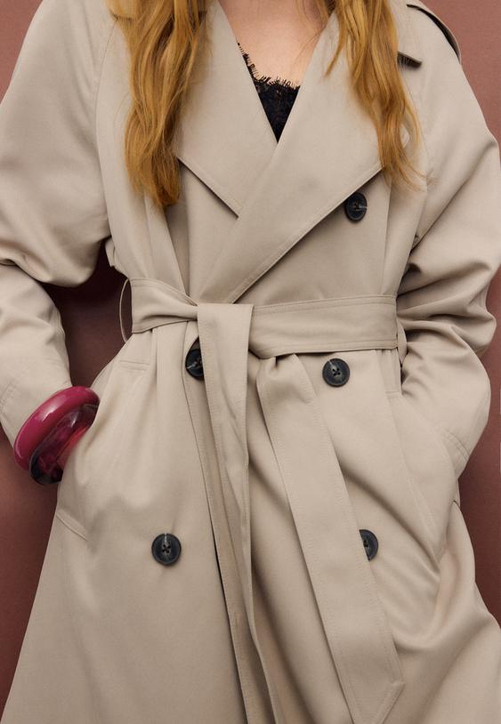 lange wijde trenchcoat