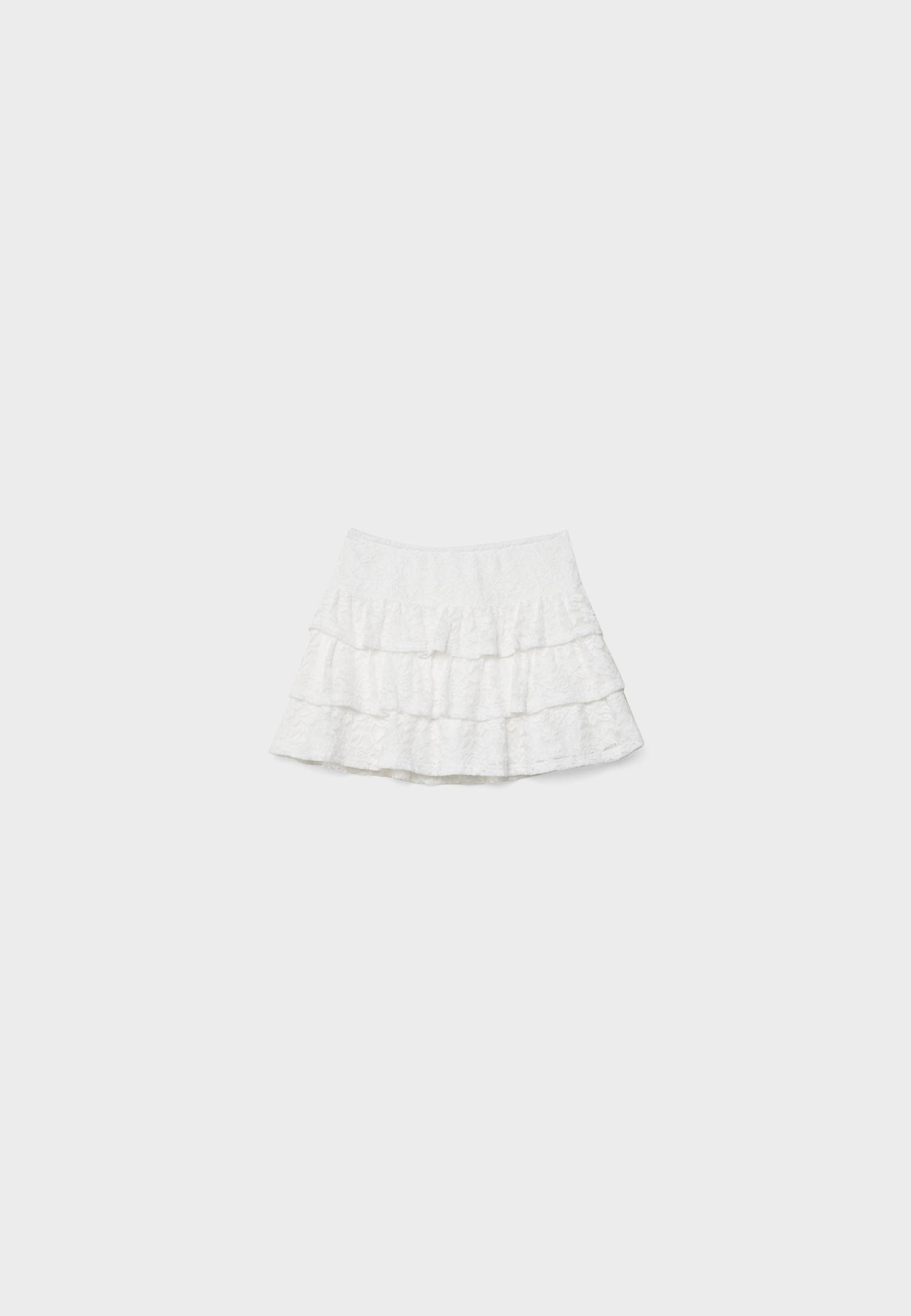 Lace skort — Ecru