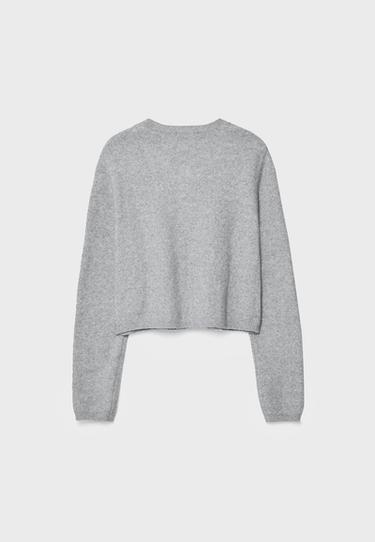 Soft-touch button-up knit cardigan — Grey 6