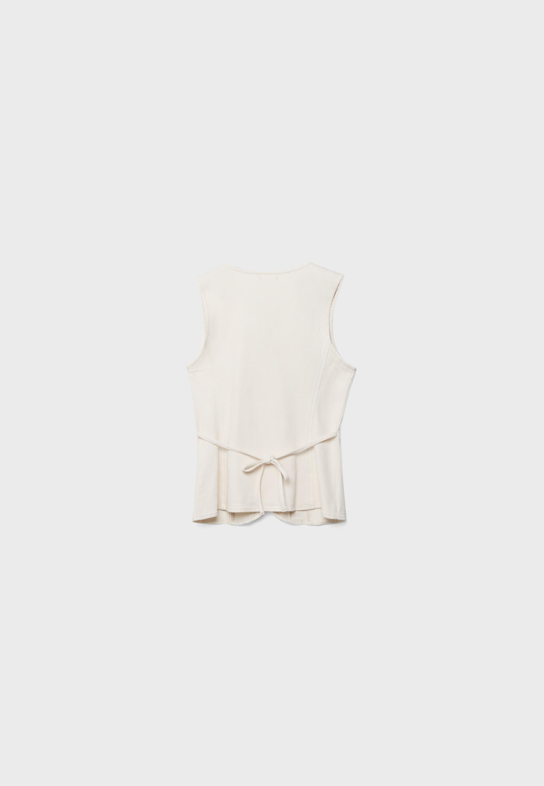 Denim fitted top — Vanilla