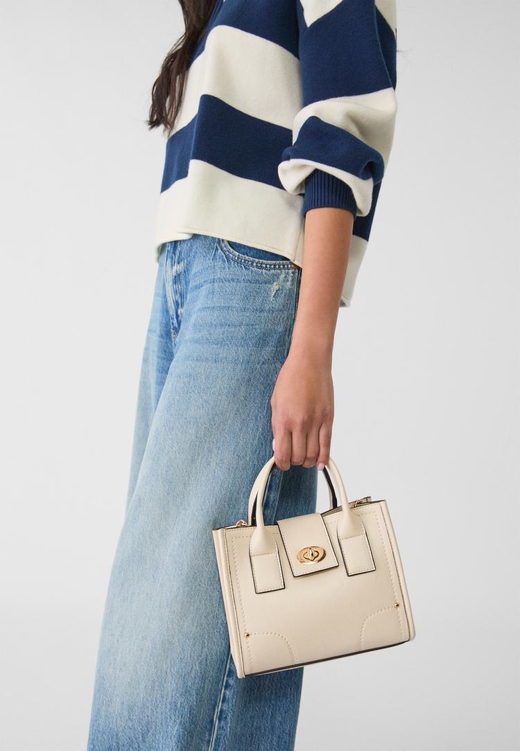 bolso tote pespunte fantasia