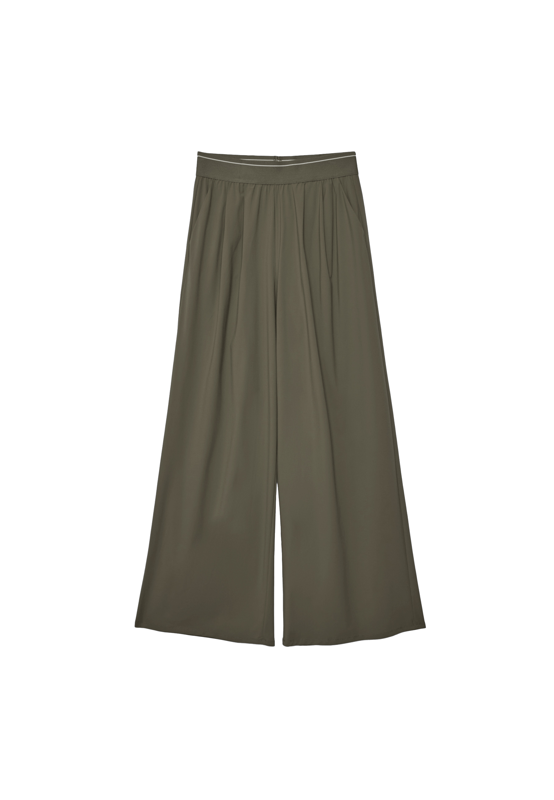 Elasticated waist palazzo joggers — Brown