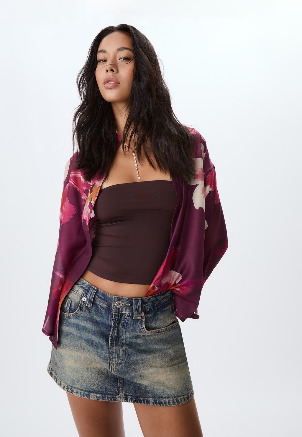 Flowing printed daily shirt