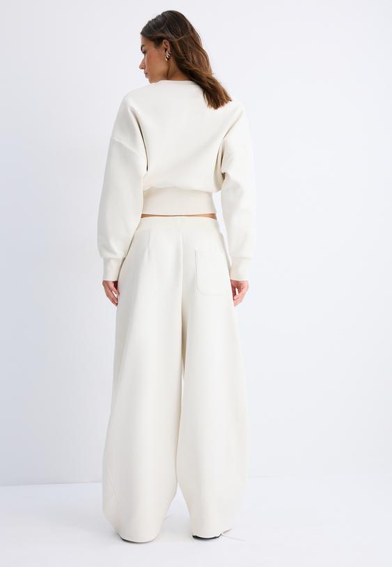 pantaloni barrel jogger wide leg