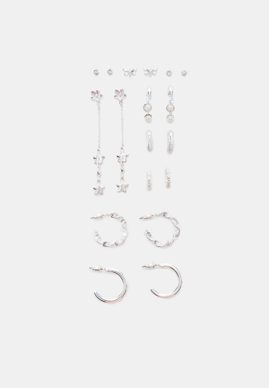 Set Med 9 Fjärilsörhängen