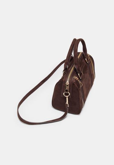 Crossbody bag with zip detail — Brown 3