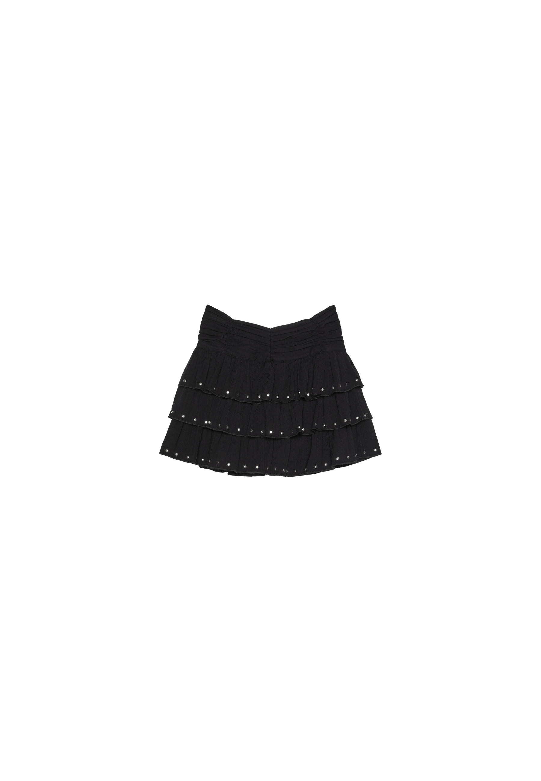 Studded frill skort — Black