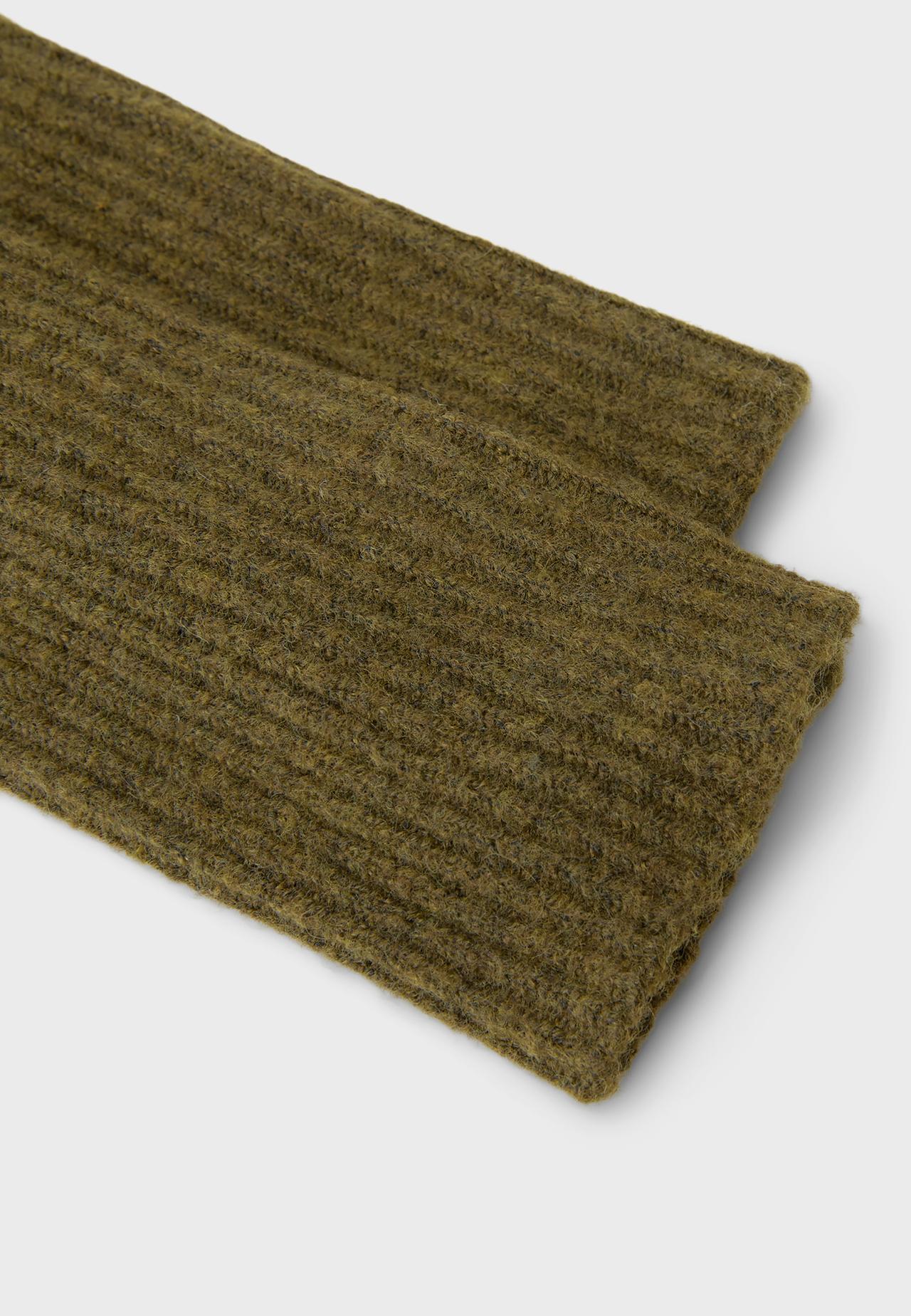 Beaded mittens — Khaki