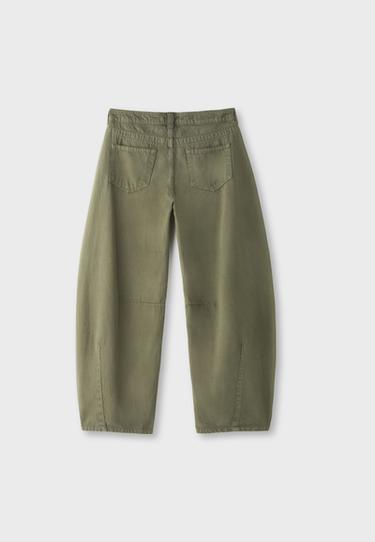 Low-rise balloon jeans — Khaki 8