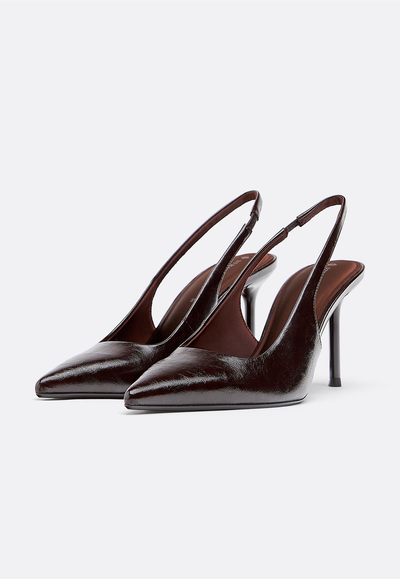Slingback heels — BROWN