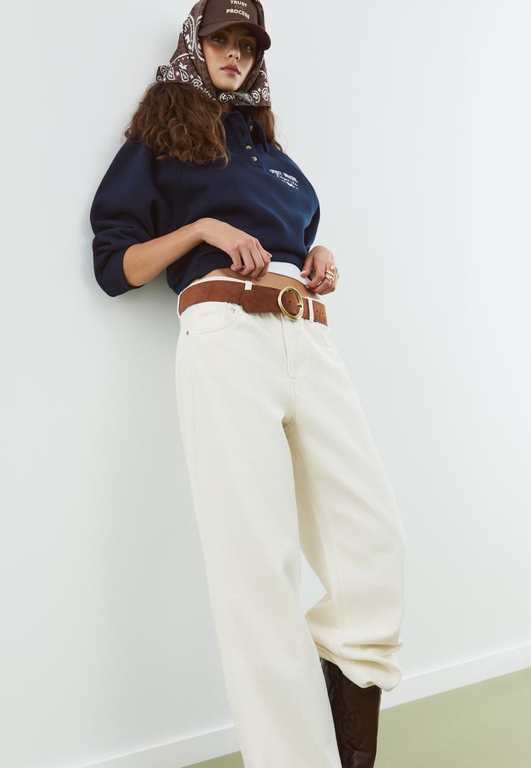 dugmeli polo sweatshirt