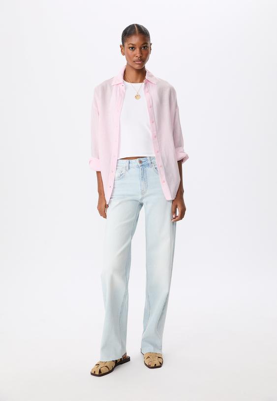 linen look flowing shirt