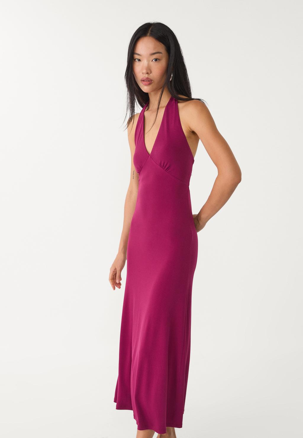 Vestido midi nudo espalda