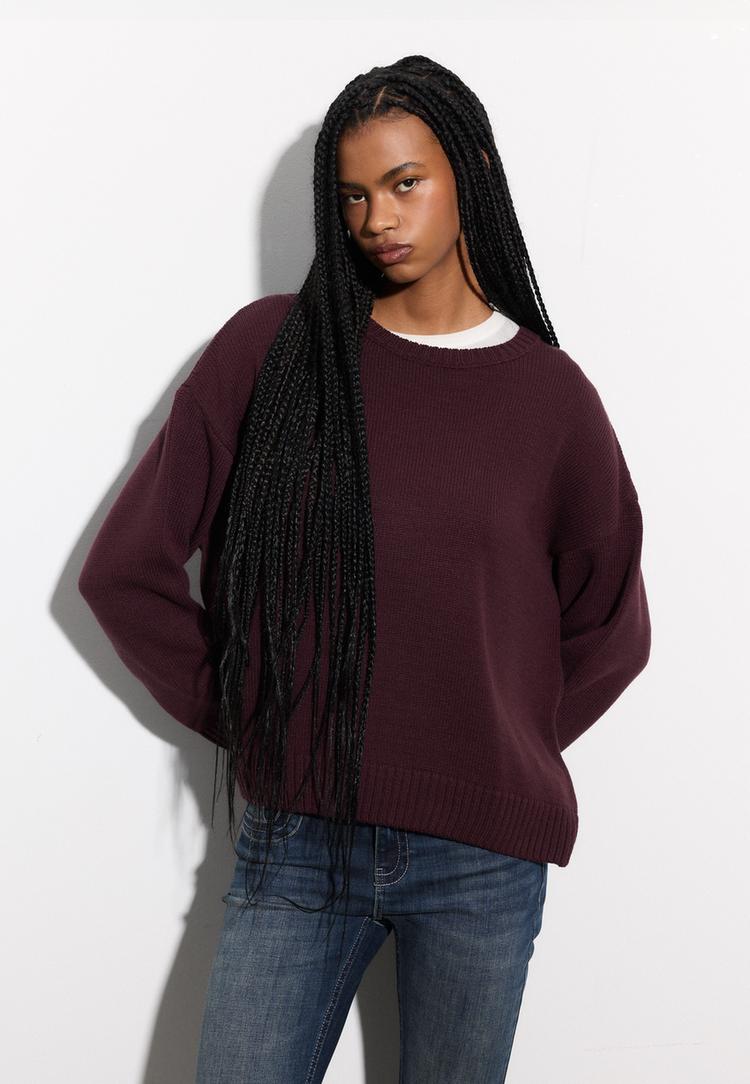 knitted round neck jumper