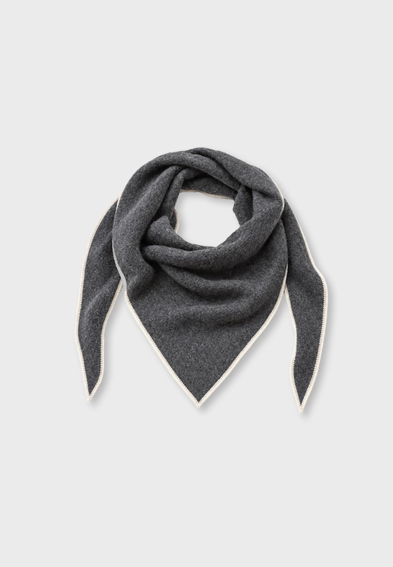Triangular scarf — Grey melange
