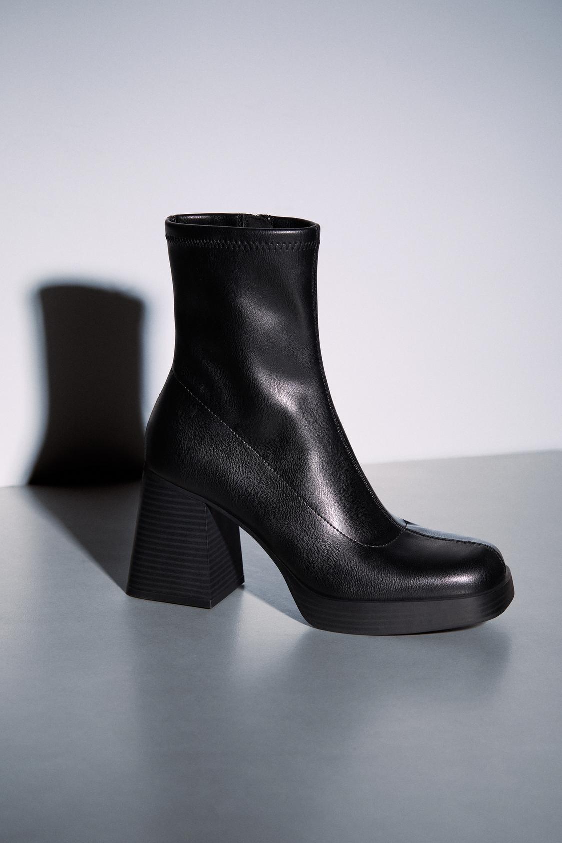 Platform heel ankle boots - Main Image