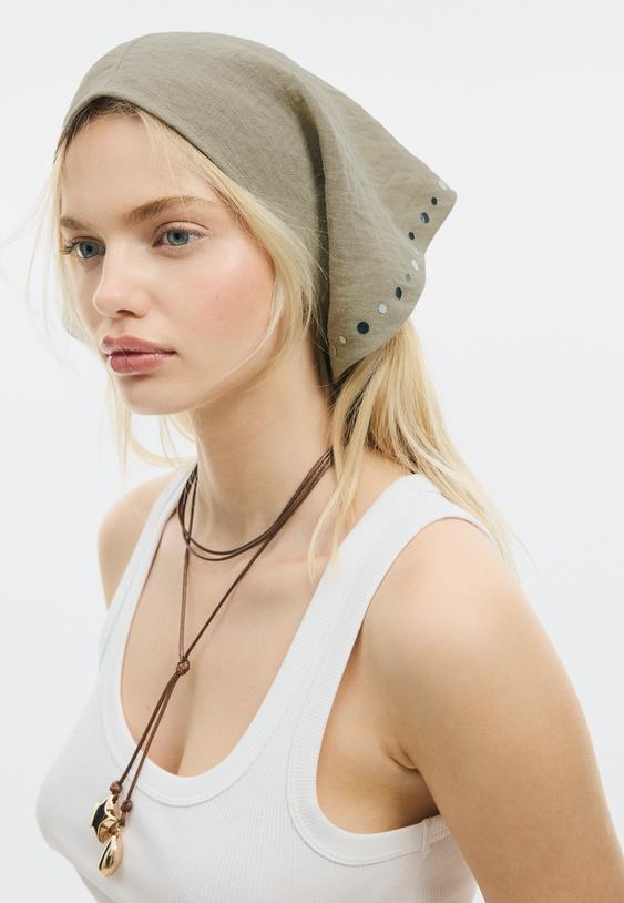 Stradivarius Soepelvallende Broek Met Sjaal Steen Xl