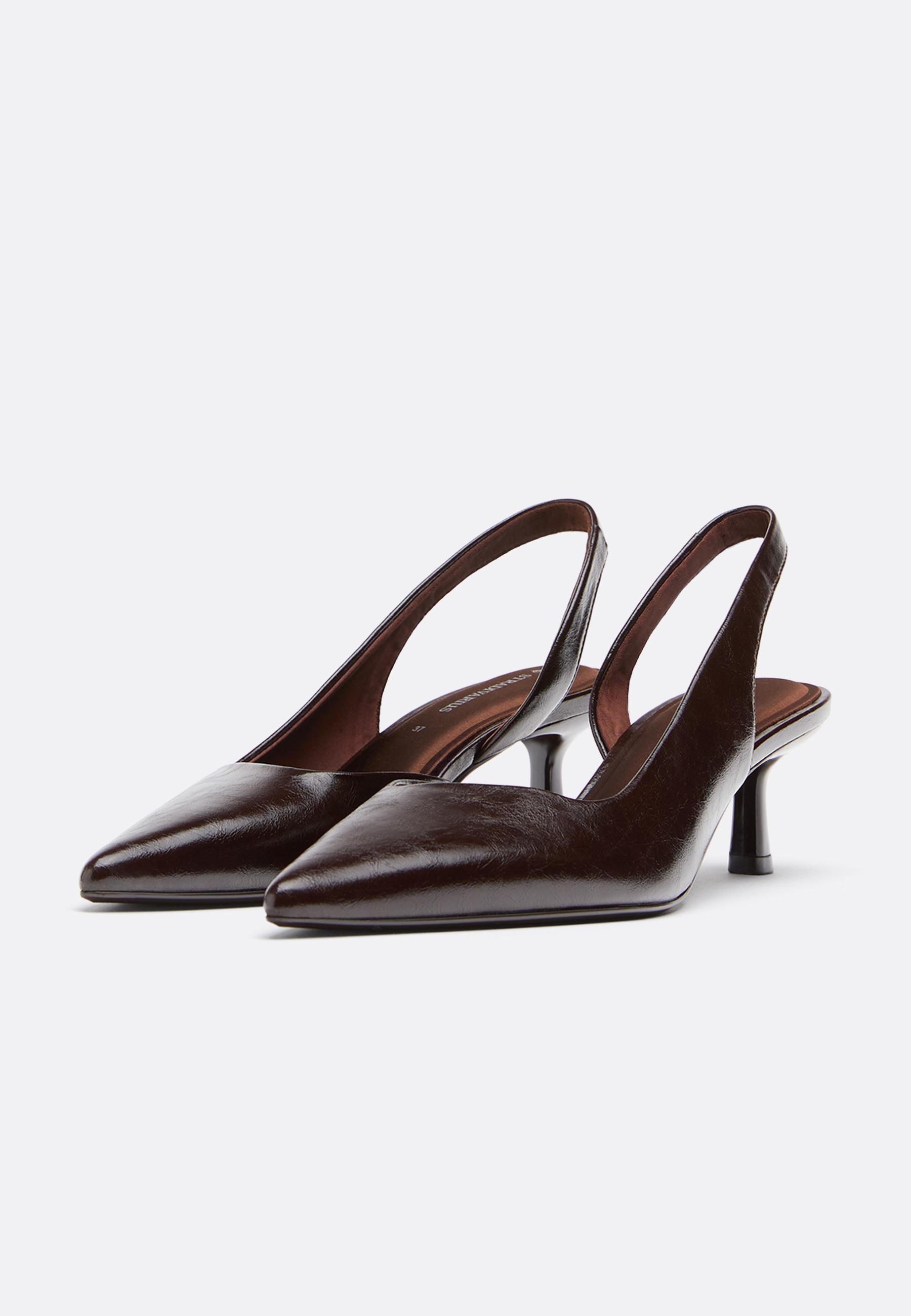 Basic kitten heel shoes — BROWN