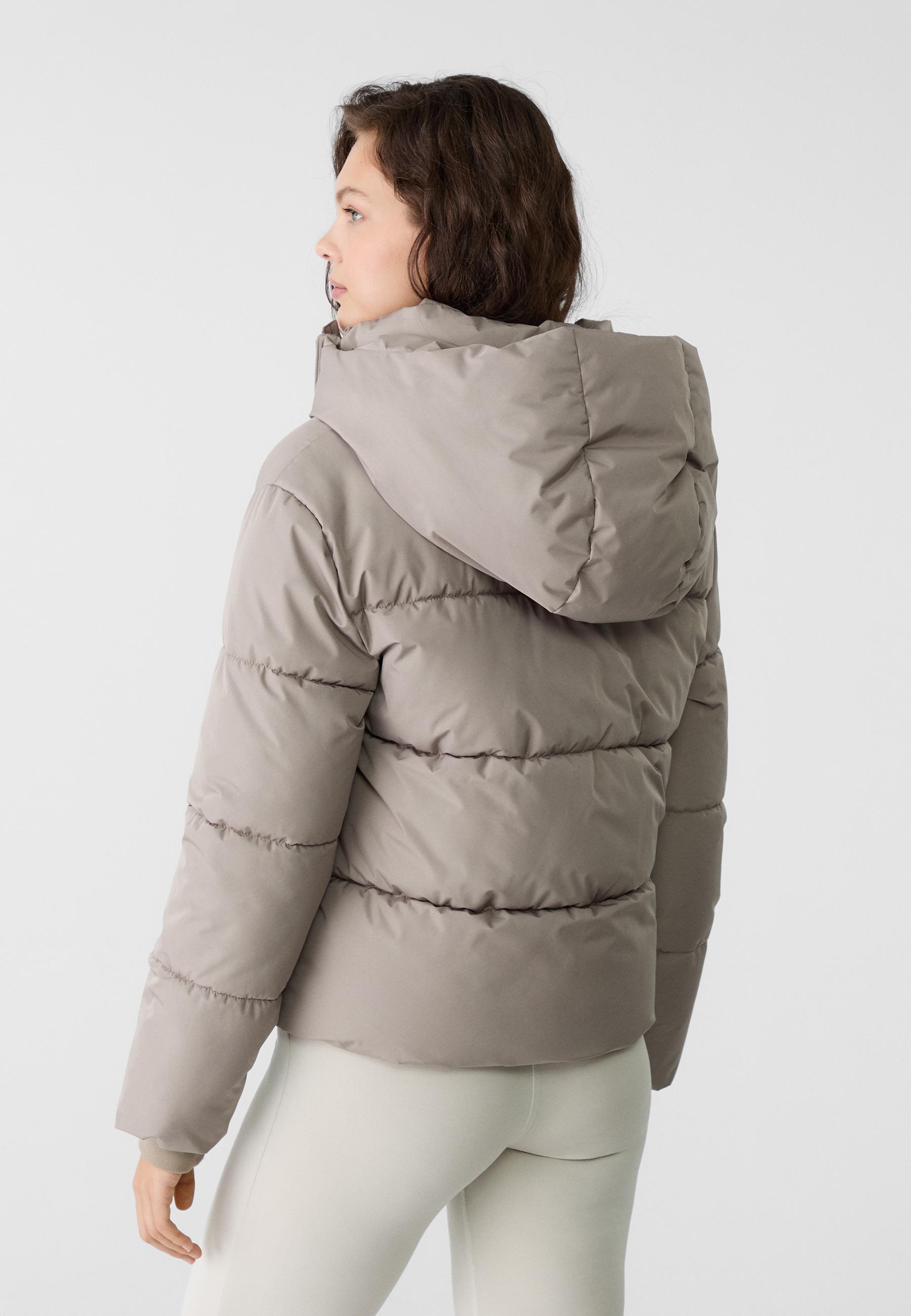 Basic kapüşonlu şişme mont - Görsel 17
