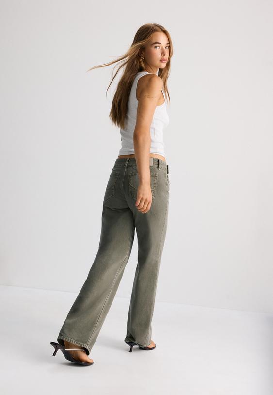 jean droit taille basse ceinture marteau