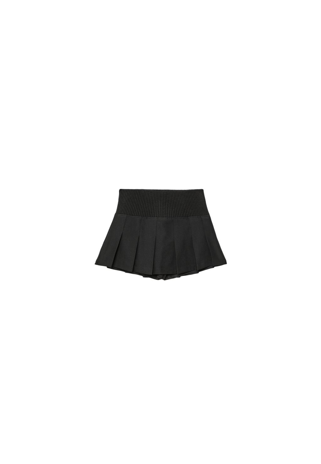 Box pleat mini skort
