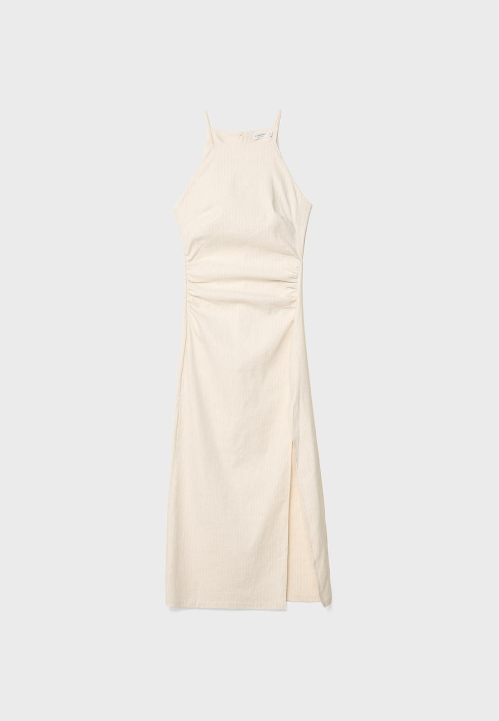 Robe midi encolure américaine
