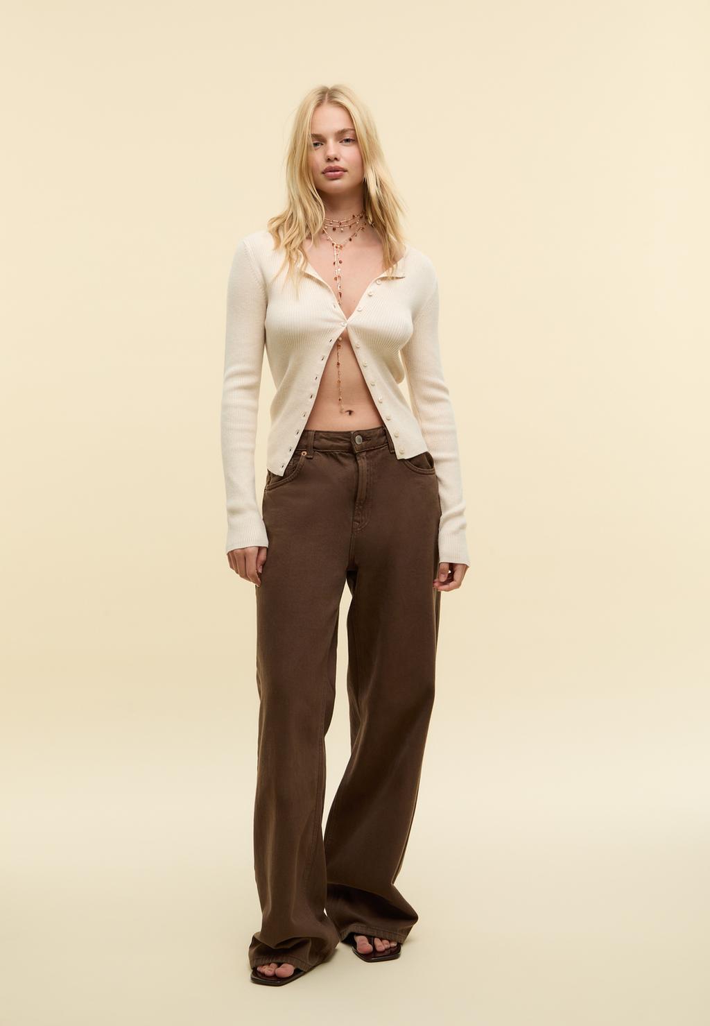 Cardigan côtelé