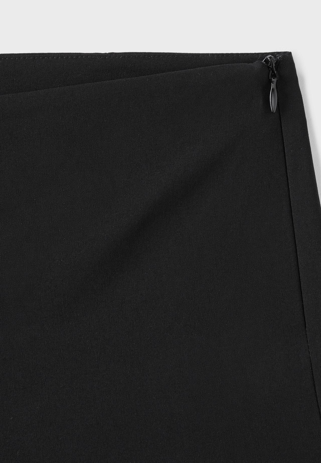 Fitted mini bengaline shorts — Black