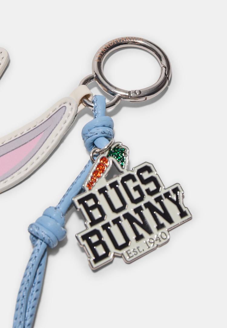 Stradivarius Μπρελόκ Με Μενταγιόν Bugs Bunny Μεσαίο Γκρι Os φωτογραφία