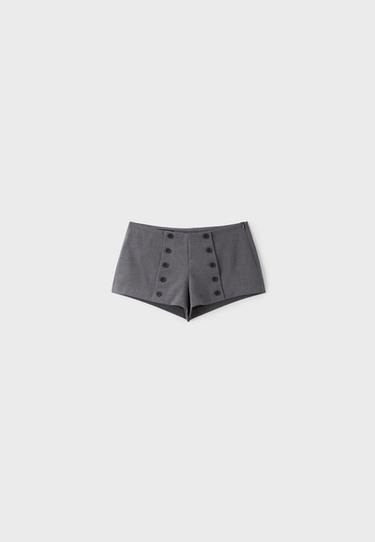 Micro tailored button shorts — Dark grey 7