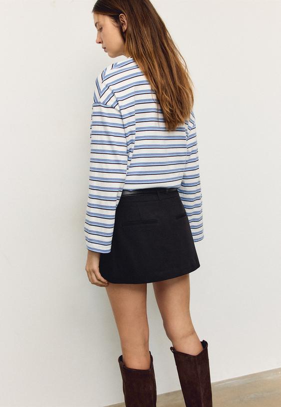 Мини Пола-Панталон С Колан