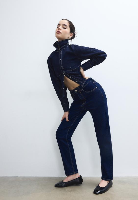 D10 mom fit dar kesim jean - Görsel 2