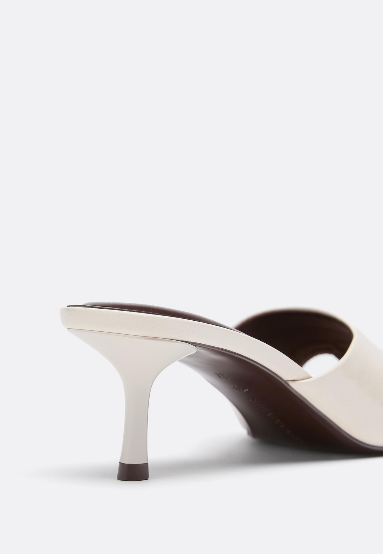 Thong heeled sandals — ECRU
