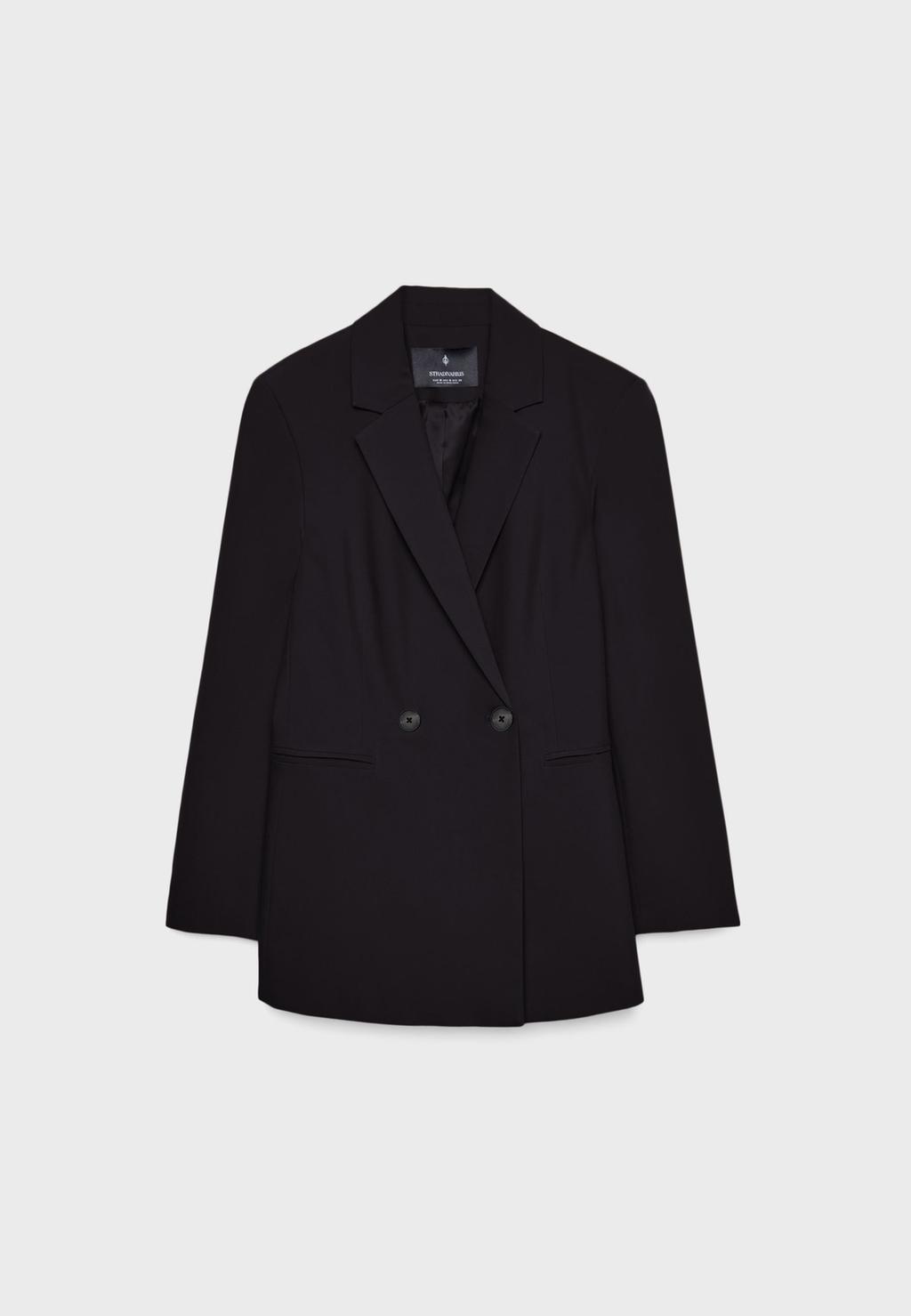 Slim fit gekruiste blazer