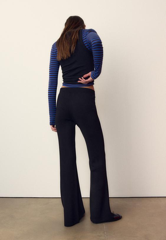 pantalon flare nervio tacto suave