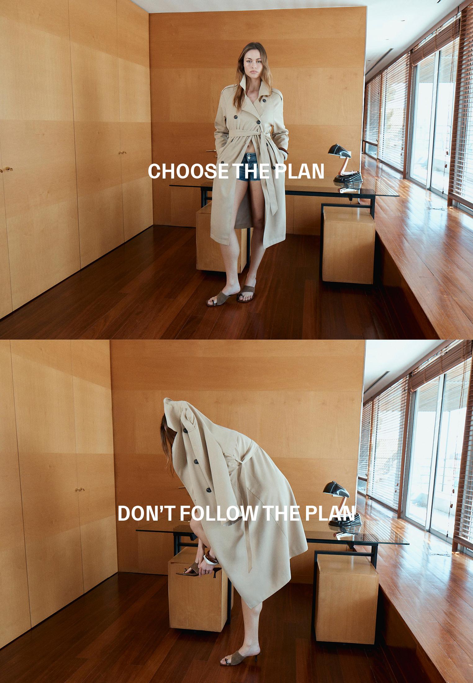 Long flowing trench coat — Stone