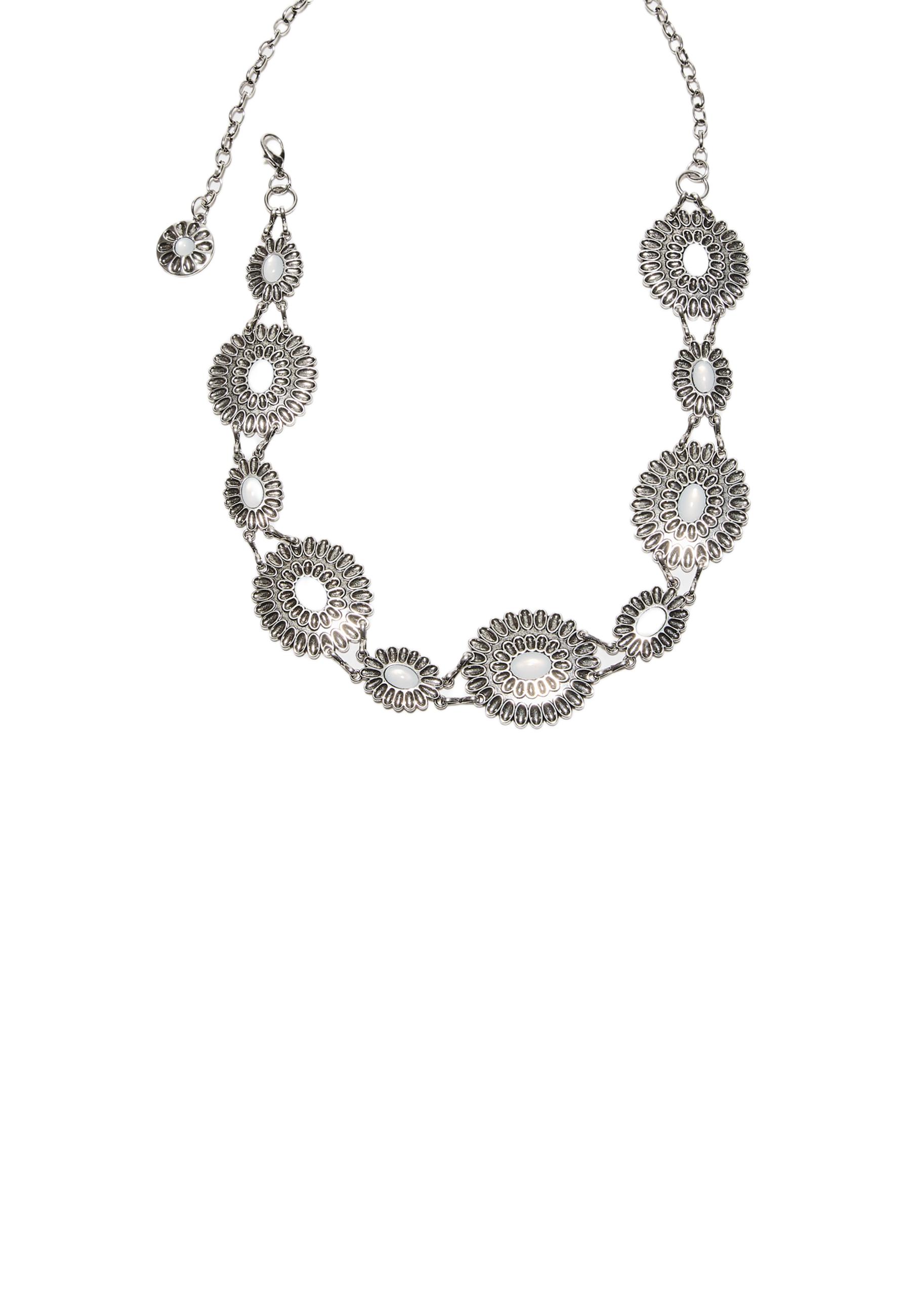 Floral chain belt — Grey