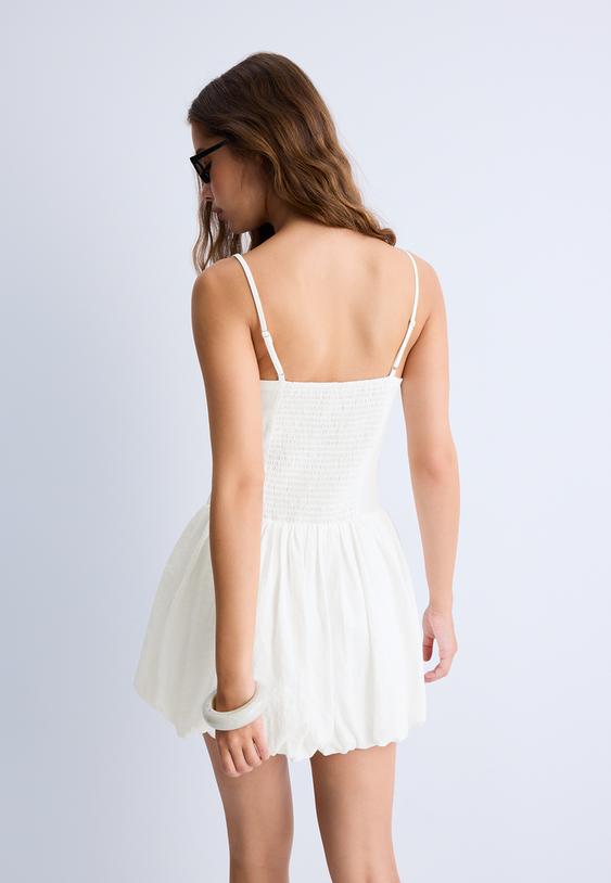 vestido corto globo tirantes