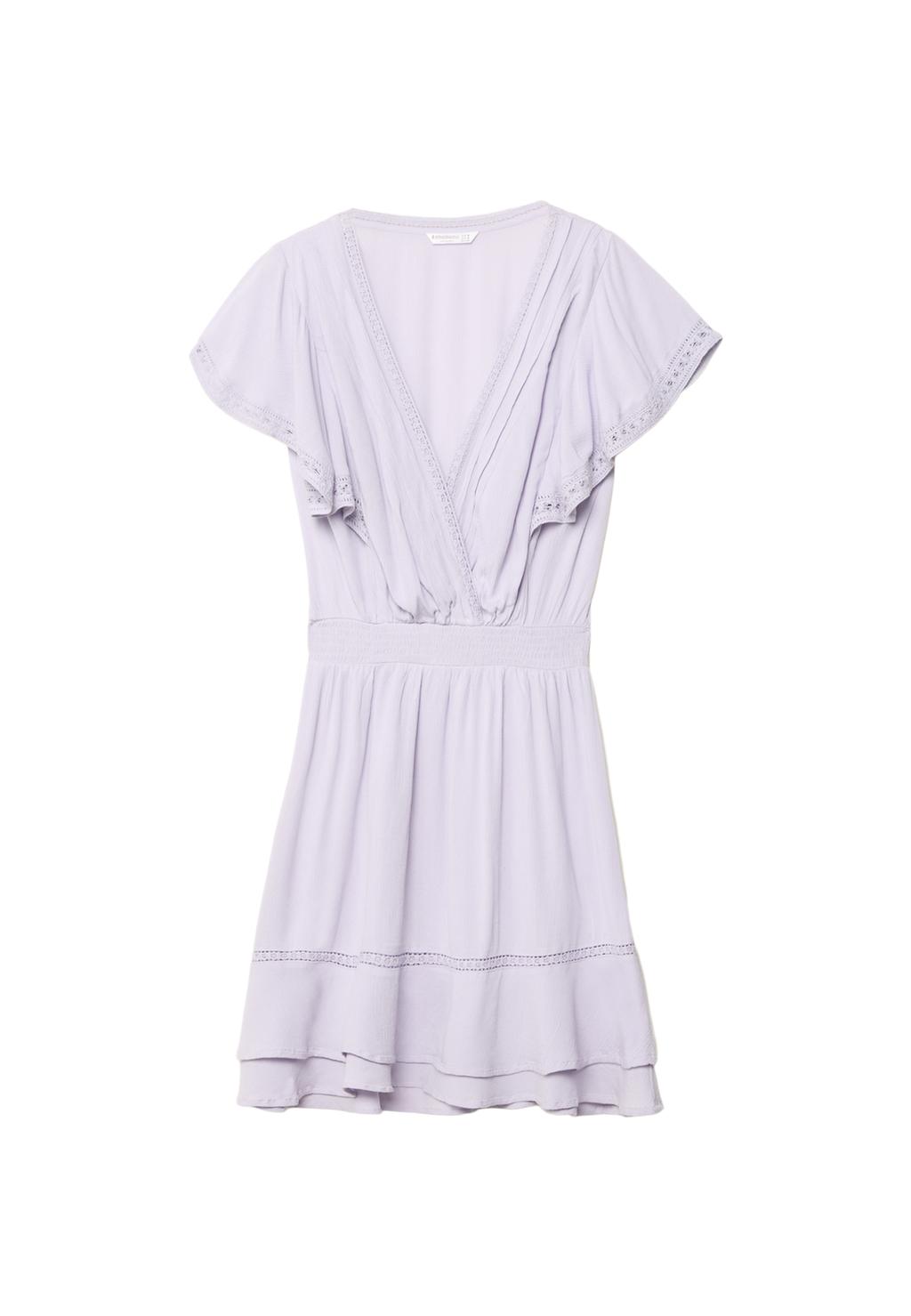 Vestido fluido corto volantes