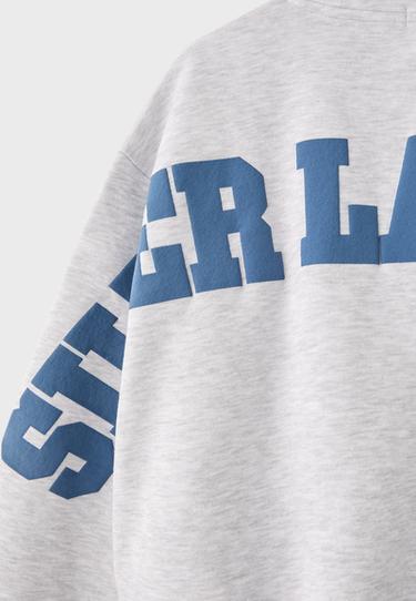 Cropped high neck sweatshirt — Grey melange 8