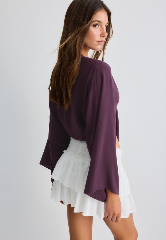 blusa fluida abierta