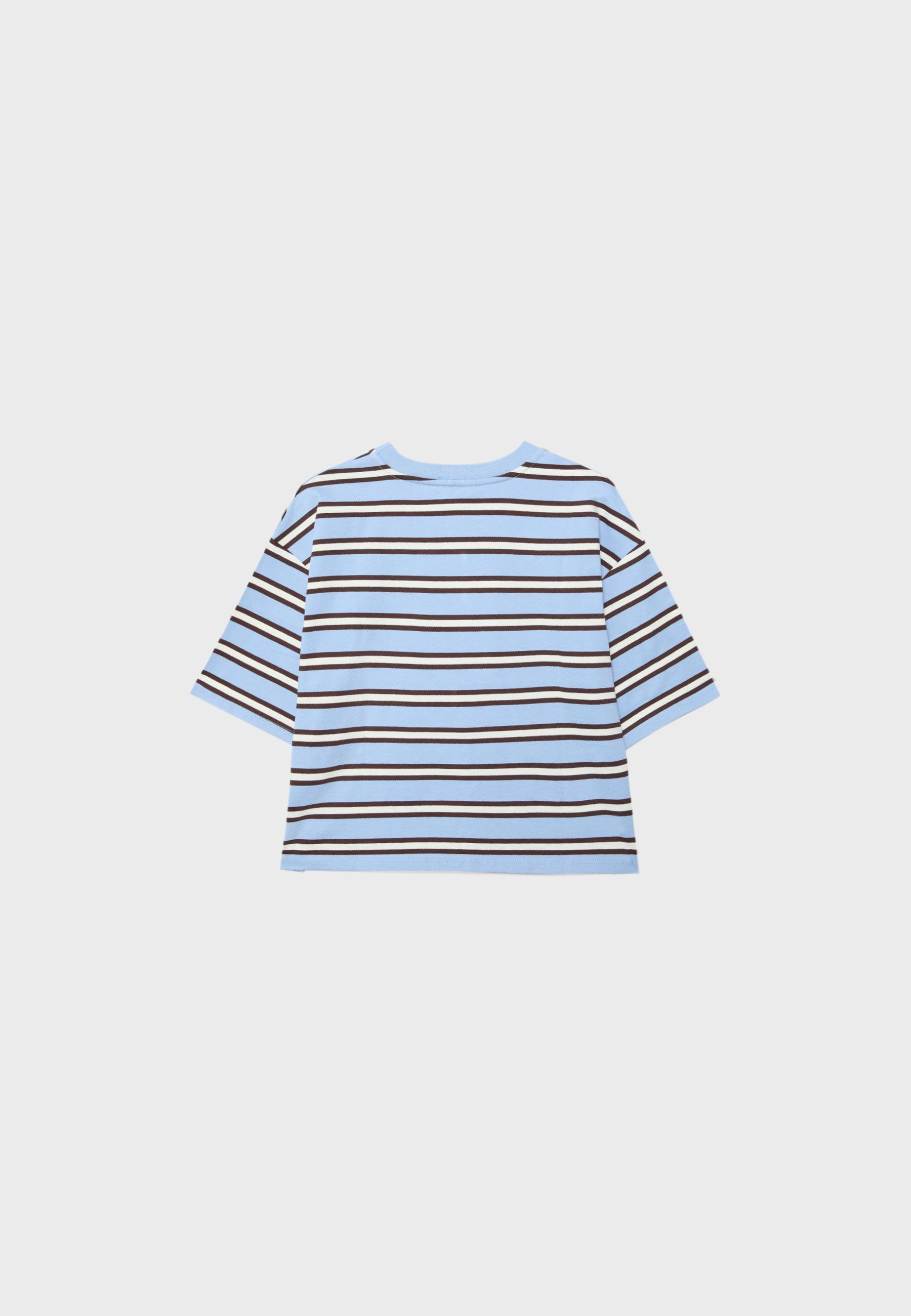 Striped short sleeve T-shirt — Royal blue