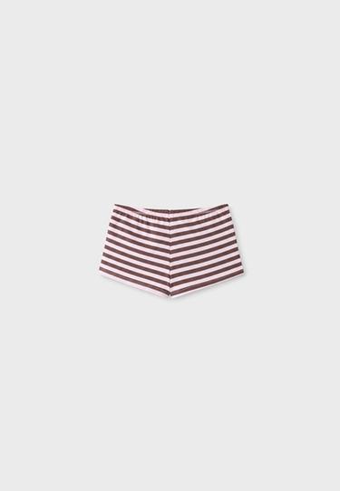 Striped mini shorts — Pale pink 8
