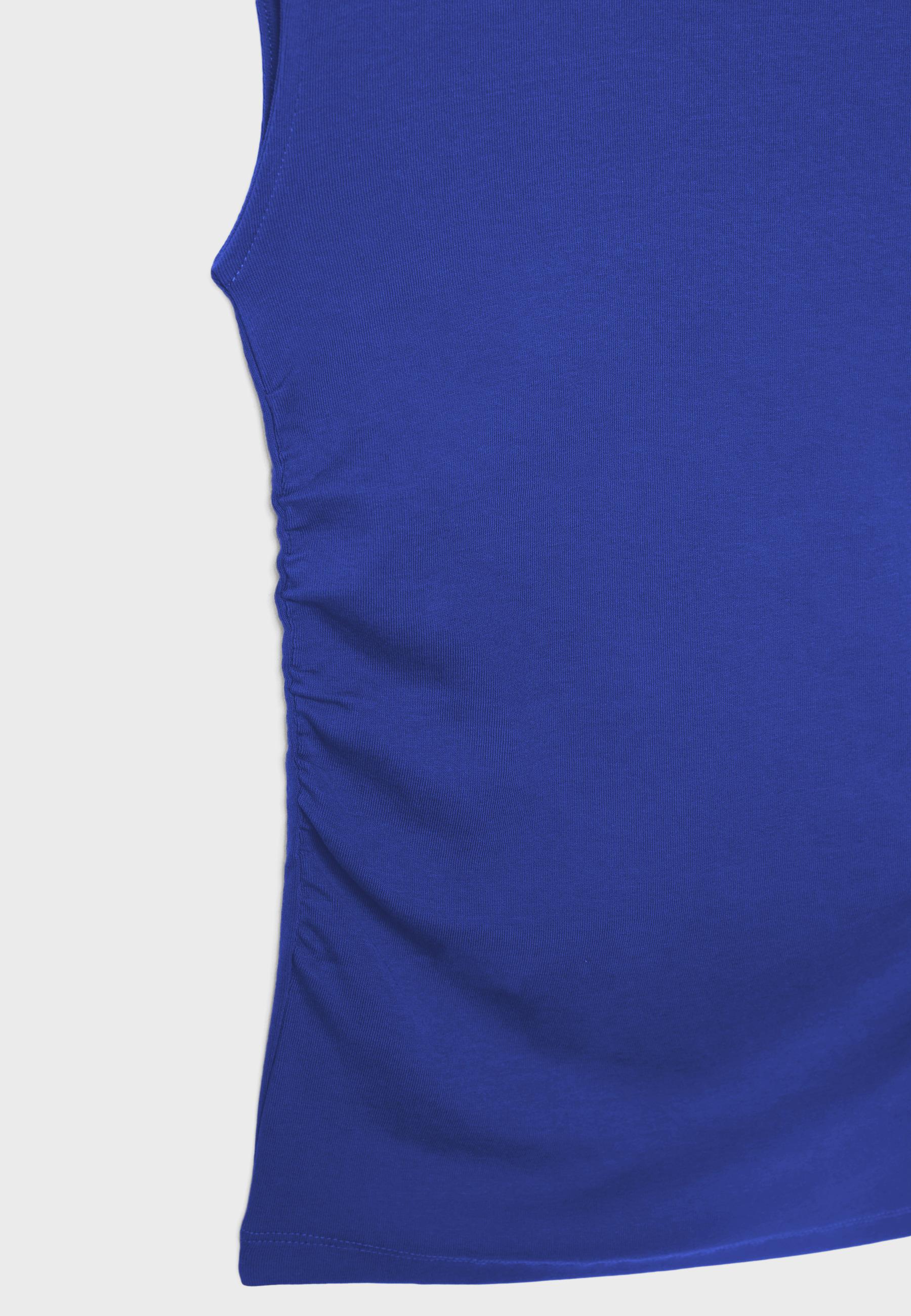 Basic fitted büzgülü t-shirt - Görsel 8